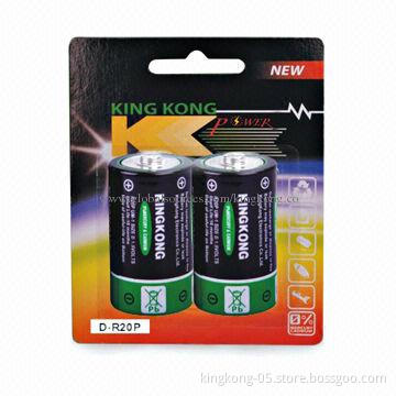 Super Power R20P Zinc Carbon Batteries with 1.5V Voltage